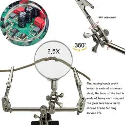 Adjustable Alligator Clips Helping Hands Soldering Station Third Hand Soldering 0 W Simple-0