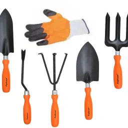 Basic Tool For Gardening (Weeder, Cultivator, Big Trowel, Small Trowel, Garden Fork, Gloves) Garden Tool Kit-picture-18