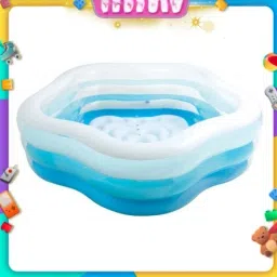Children's (IND*66) inflatable pool with inflatable185x180x53cm With Free Pump Inflatable Swimming Pool-0