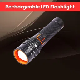 Rechargeable Torch Light, Telescopic Zoom, Ultra Bright LED Flashlight J379 Torch-image-36