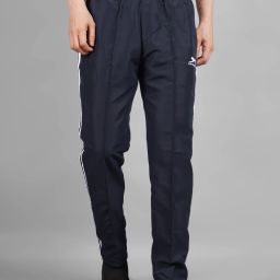 Men Self Design Dark Blue Track Pants-image-59