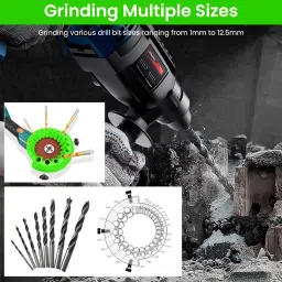 probero Multi Drill Bit Sharpener Attachment Tool for Grinder 20 Slot Specialty Woodworking Bits image 3
