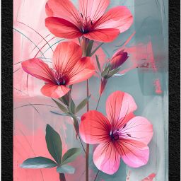 Wall Profile "Serene Orange Flower Tree on Water Wall Decor" 3D Painting 11 inch x 14 inch Painting-image-28