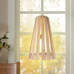 White Colored Wood Pendant White Wood Table Lantern-picture-28