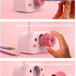 geekmonkey 4in1 Camera Shaped Rechargeable Table Lamp Night Lamp Night Lamp with Pencil Sharpener Pen Stand Mobile Stand for Girls Boys, Pack of 1 Study Lamp image 5