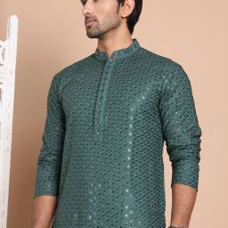 Men Viscose Rayon Kurta Pyjama Set-image-38