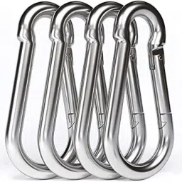 Heavy Duty Stainless Steel Carabiner Snap Hook for Outdoor Hiking, Gym Use. Locking Carabiner-27