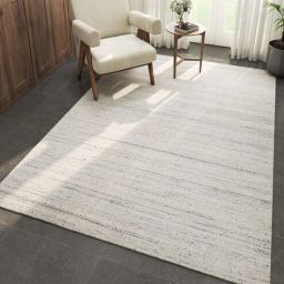 Blue Abstract Wool and Viscose 6 ft X 9 ft Hand Woven Carpet-image-87