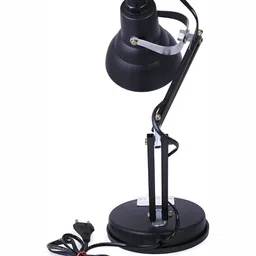 SPARK WORLD Black Metal Bell Shaped Table Lamp image 4