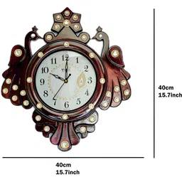 Sigaram Brown Textured Regular Wall Clock image 2