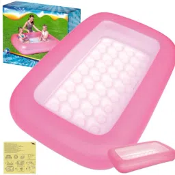 SWIMMING (IND*41) POOL FOR KIDS 65" X 41" X 10"/5.2FT X 2.4FT X 0.8FT(Pink) Inflatable Swimming Pool-43