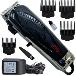 MSDIN AC-DC Men's Cordless & Corded Waterproof Professional Rechargeable Beard Mustache Trimmer High Power Hair Clipper Electric Hair Cutting Tool With LED Display Multicolor (6 Month Warranty) Fully Waterproof Grooming Kit 120 minRuntime 4 Length Settings-9