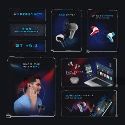 noise Buds MVP102 with Dual Pairing, 60 Hours Playtime,Ultra Low Latency,ENC,Quad Mic Bluetooth Headset image 2