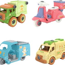 4 in 1 DIY food truck with screwdriver. Educational food vehicle toys for kids.-16