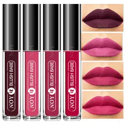 NOY Set of 4 Blush Babe Smudge-Free Matte Liquid Lipstick 4 ml each - Shade 01-02-06-08-7