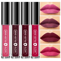 NOY Set of 4 Blush Babe Smudge-Free Matte Liquid Lipstick 4 ml each - Shade 02-05-07-08-11
