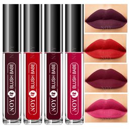 NOY Set of 4 Blush Babe Smudge-Free Matte Liquid Lipstick 4 ml each - Shade 01-04-07-08-14