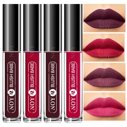 NOY Set Of 4 Blush Babe Waterproof Liquid Matte Lipsticks 4ml Each- Shades 01+ 03+ 05+ 08-13