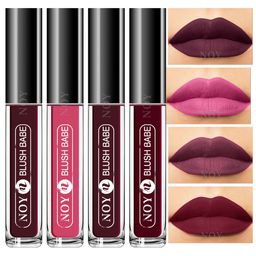 NOY Set Of 4 Blush Babe Waterproof Liquid Matte Lipsticks 4ml Each- Shades 01+ 02+ 05+ 07-52