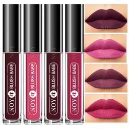 NOY Set Of 4 Blush Babe Waterproof Liquid Matte Lipsticks 4ml Each- Shades 01+ 02+ 05+ 06-31