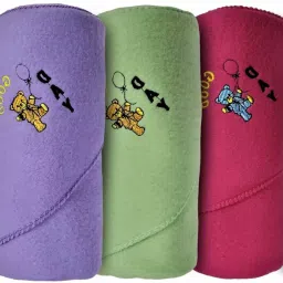 Baby Blanket Pack of 3 HOODED NEW BORN-image-11