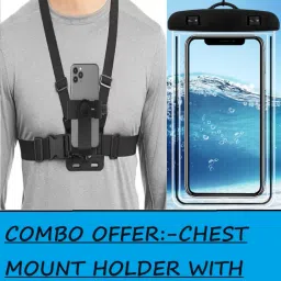 Like Star Mobile Phone Chest Strap Mount GoPro Chest Holder With (Mobile Waterproof Pouch) Strap-26