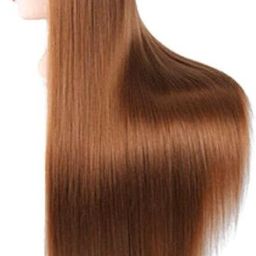 Synthetic hair Dummy For hair Styling Practice/Cutting hair With Clamp Stand Hair Extension-image-2