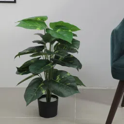 arick decor 2.2Ft Artificial Plants With Black Pot 18 Leaves-picture-3