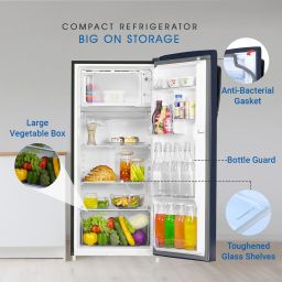 haier 205 L Direct Cool Single Door 3 Star Refrigerator with Base Drawerwith DEFT TechnologyLarge Storage Space image 5