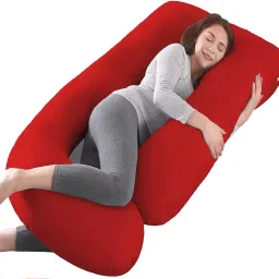 J Shape Microfibre Solid Pregnancy Pillow Pack of 1-image-98