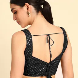 Soch Embroidered Saree Blouse With Sequins Work image 2