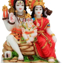 Marble Lord Shiv Parivar Idol Shiv Parwati God Shiva Family Statue Decorative Showpiece - 14 cm-image-40