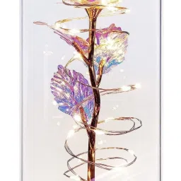 LED Rose Light, Artificial Silk Rose Flower with Led String Lights Night Lamp-24
