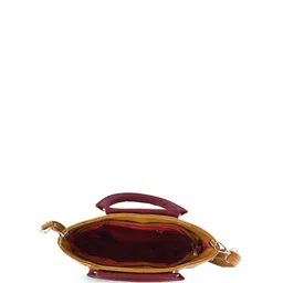 LIKE STYLE Cutwork Self Design Structured Handheld Bag image 5