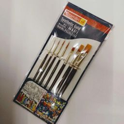 Paint Brush Series 67 &Series 66- Round&Flat Synthetic Gold, Set of 7-image-12