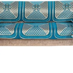 Velvet Abstract 3+1+1 Seater Sofa Cover-image-13