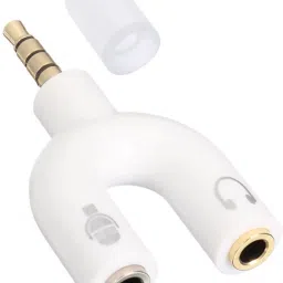 ONCRO White 2 in 1 U shape 3.5mm audio jack to headphone stereo microphone splitter adapter Phone Converter-image-40