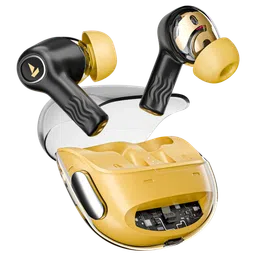 boAt Nirvana Crystl TWS Earbuds with Active Noise Cancellation (IPX4 Water Resistant, 60ms Low Latency, Yellow Pop)-0