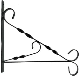 garden deco High Quality Twisted design Wall Mounted Shelf Bracket (Set of 4 Pcs) 30 cm Shelf Bracket image 2