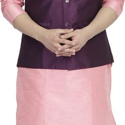b ben Men Pure Silk Kurta Pyjama Ethnic Jacket Set-picture-40