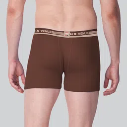 LUX VENUS Men Pack Of 2 Assorted Outer Elastic Cotton Trunks image 2