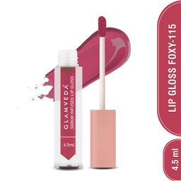GLAMVEDA High Shine Serum Infused Lip Gloss with Vitamin E & Cocoa 4.5 ml - Foxy 115-29
