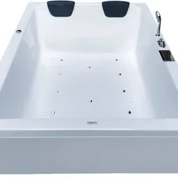 Phoenix 6 Feet Acrylic with Bubble Bath and Filler System with Side Panel) - White Free-standing Bathtub-image-84