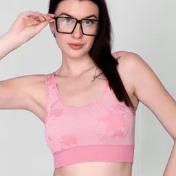 Spiaty Abstract Printed Full Coverage Lightly Padded Workout Bra With All Day Comfort image 4