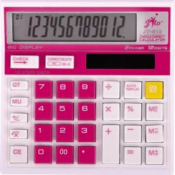 JT-512 White - Pink 18 Months Warranty BasicCalculator-12