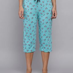 Women Light Blue Capri-image-73