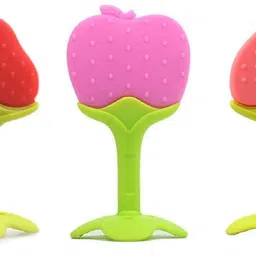Silicone Fruit Shape 3 Pcs Of Teething Soft Sensory Teether / Pacifier For Baby Teether-picture-7