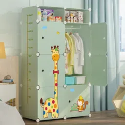 owme 8-Door 8-Shelf Plastic kids Collapsible Cupboard for Kids and Wardr PC Collapsible Wardrobe-picture-31