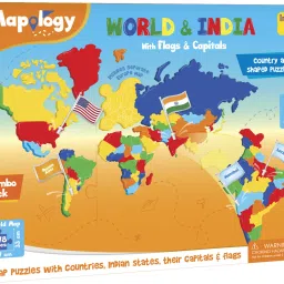 imagimake Mapology - India & World Map with Monuments of the World image 2