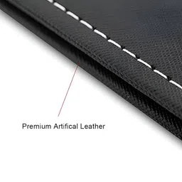 UniKart Black Foldable Leather Table Top Mirror image 2